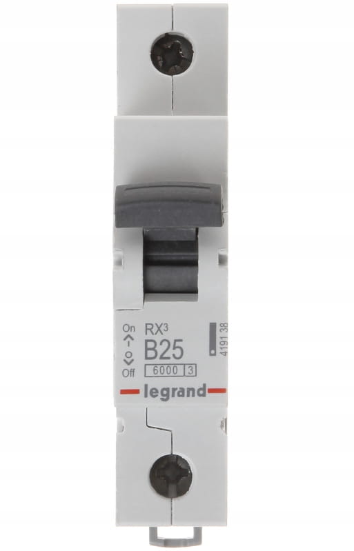 Legrand RX3 wyłącznik nadprądowy 1P B25A S301 01